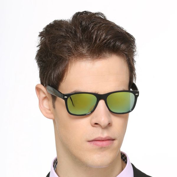 

retro square sunglasses men women classic driving sun glasses 52 outdoor uv400 protection mirrored shades with cases, White;black