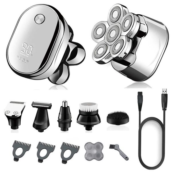 

multi grooming kit digital display electric shaver hair trimmer beard electric razor wet dry men facial&body shaving machine