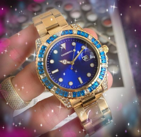 

big diamonds men designer gold watches 41mm fashion luxury shinning quartz watch soid fine full stainless steel wedding anniversary gift wri, Slivery;brown