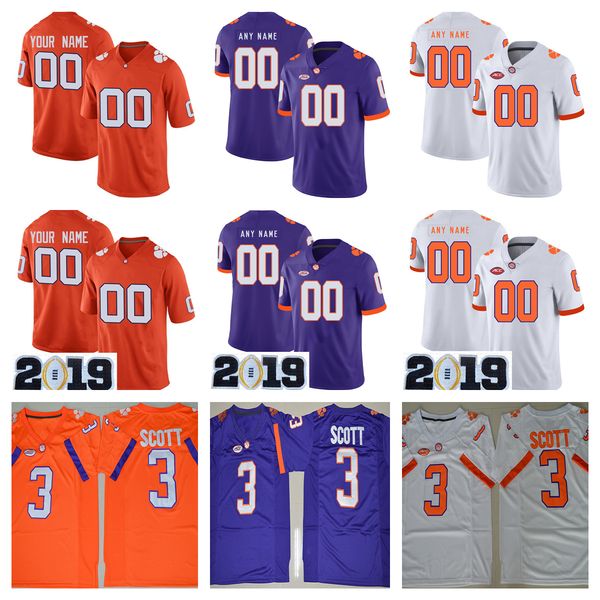 

custom college clemson tigers orange football jerseys kelly bryant sammy watkins xavier thomas deshaun watson germone hopper williams cain e, Black