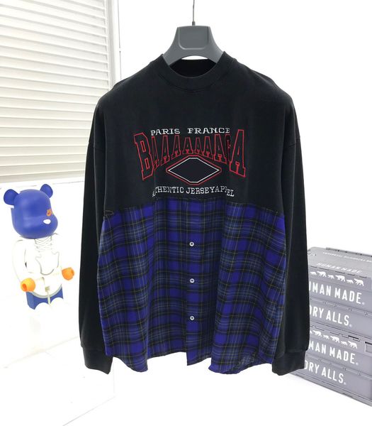 

new aop jacquard letter knitted sweater in autumn / winter 2022acquard knitting machine e custom jnlarged detail crew neck cotton th3846e, Black