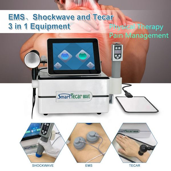 

body massager ret cet diathermy capacitive and resistive energy transfer tecar ems electric muscle stimulation shock wave physiotherapy mach