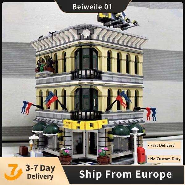 

lepin 15005 creator expert series grand emporium building blocks 2182pcs bricks toys christmas gift 10211 model kit