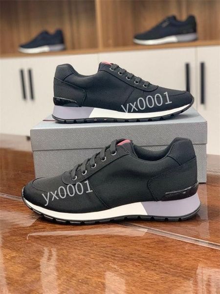 

rockrunner camouflage boots designer pradas shoes noir fabric prad nappa sneaker leather mens flats luxury trainers 39-46 fhz, Black