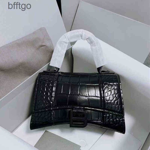 

balencaigass handbags designers 2022 bag b-button hourglasss versatile one shoulder messenger women's leather crocodile handbag