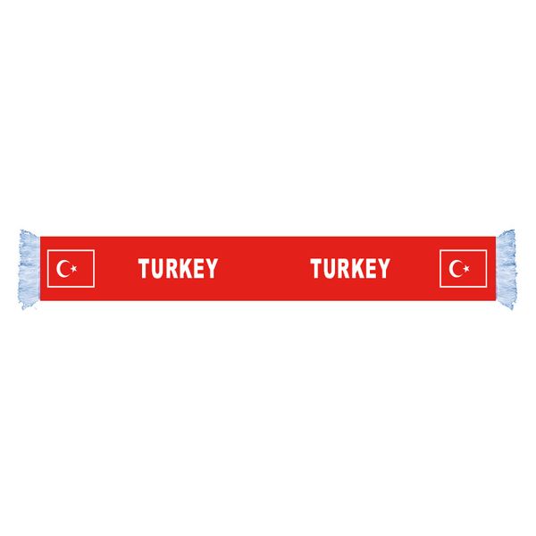 

turkey flag scarf factory supply good price polyester satin scarf