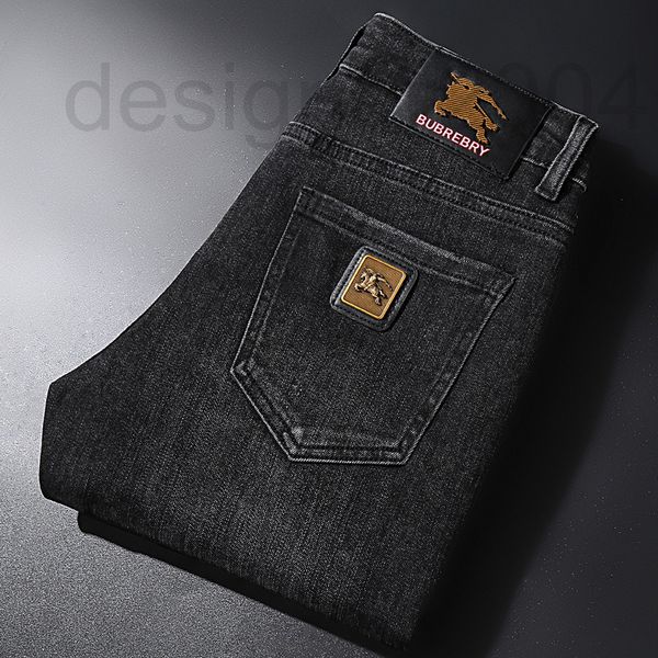 

men's jeans designer black high-end trousers men's light luxury casual jeans korean slim straight leg spring and autumn pants 7ubf, Blue
