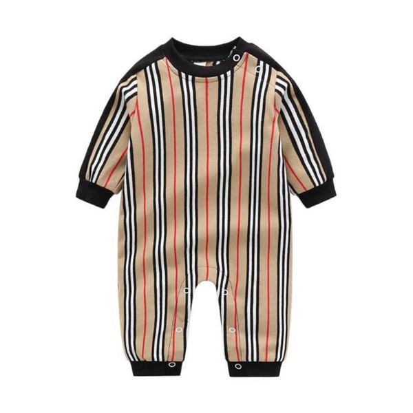 

cute baby striped rompers infant boys girls long sleeve jumpsuits spring autumn toddler newborns onesies kids romper clothes 0-24 212f, Blue
