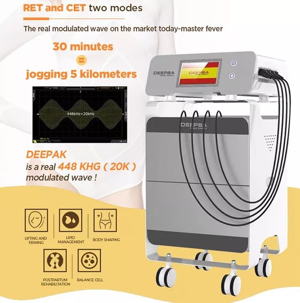 

ret cet roller body contouring machine tripolor radio frequency rotation rf smart tecar slimming diathermy physiotherapy equipment for pain