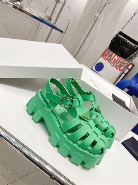 

2022 designer women sandals art luxury crystal calfskin platform sandals ladies flats, Black