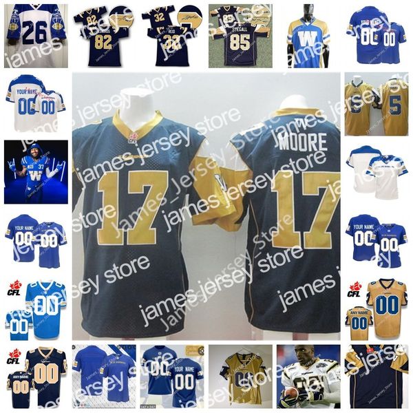

22 2022 custom cfl winnipeg blue bombers jersey 8 zach collaros 18 dru brown dakota prukop 88 rasheed bailey 10 nic demski greg ellingson 87, Black