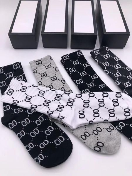 

designer mens womens socks op32 five pair luxe sports winter mesh letter printed sock embroidery cotton man with box