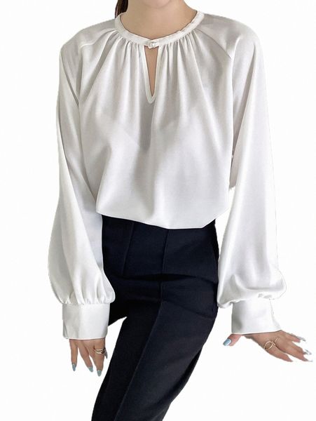

women's blouses & shirts dazy keyhole neck raglan sleeve blouse e54m#, White