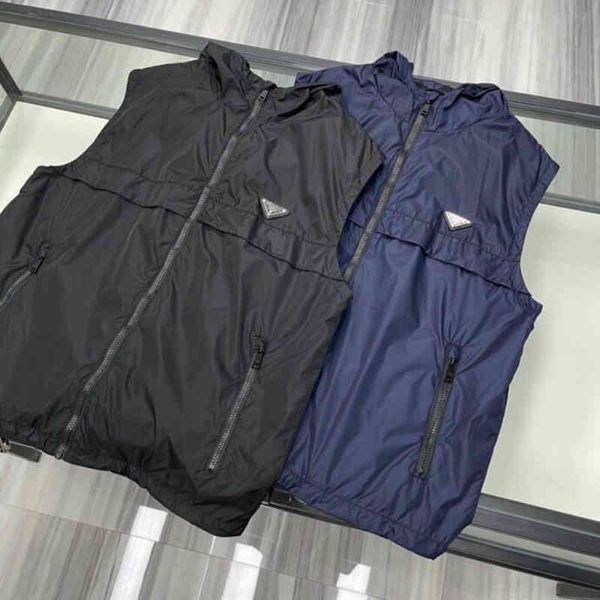 

men's vest waterproof zipper hooded jacket off shoulder short quick dry prd designer plus size sports waistcoat business casual, Black;white