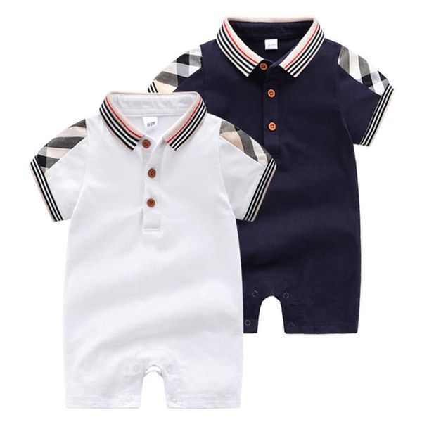 

new arrival summer 2021 fashion baby clothes cotton short-sleeved ropa para bebes newborn baby boy girl romper246p, Blue