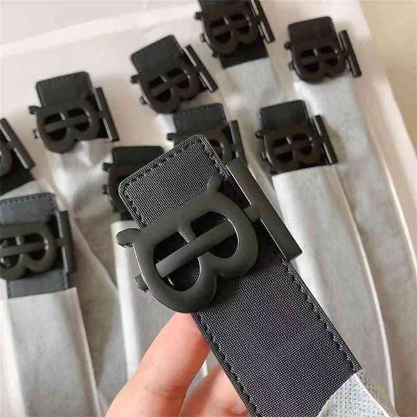 

leather belt burbrerys men designers belts wos luxurys 2022 for tb new real black twill simple letter buckle student youth durable t tb butt, Black;brown