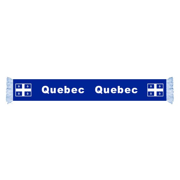

quebec flag factory supply good price polyester satin scarf country nation football games fans scarf also can be customized