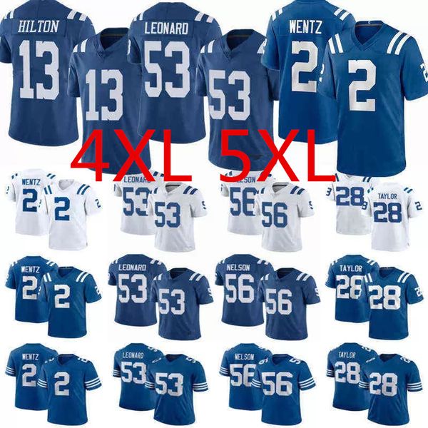 

28 jonathan taylor 53 darius leonard custom football jersey 56 quenton nelson matt ryan alec pierce michael pittman jr yannick ngakoue kenny, Black;red