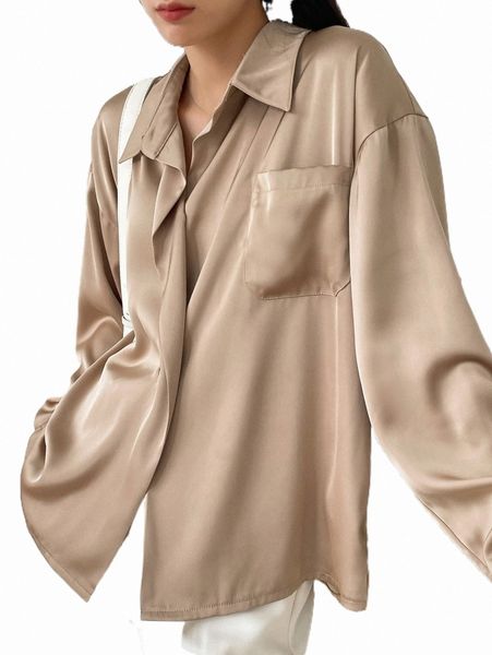 

dazy solid pocket patched drop shoulder shirt c8yw#, White