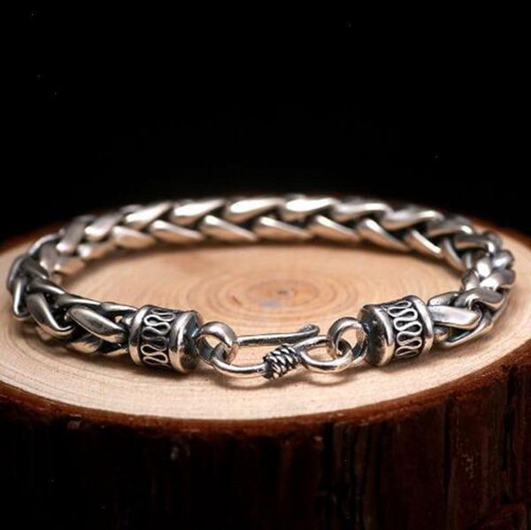 

retro simple metal bracelet classic strand fashion men rock party jewelry, Black