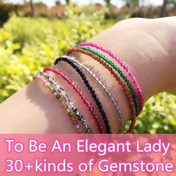 

natural stone beads bracelets strand sterling silve original design fashion charming couple for women girls lady, Black