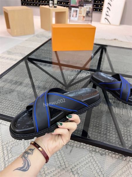 

2022 men slippers sandals slides shoes designer flat bathroom home summer slipper rubber sandals flip flops sliders, Black