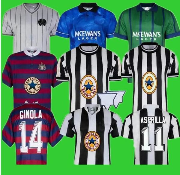 

shearer retro soccer jersey 1984 1986 1988 1994 1995 96 97 98 99 2005 2006 magpies batty asprilla barnes shearer bellamy owen united footbal, Black;yellow