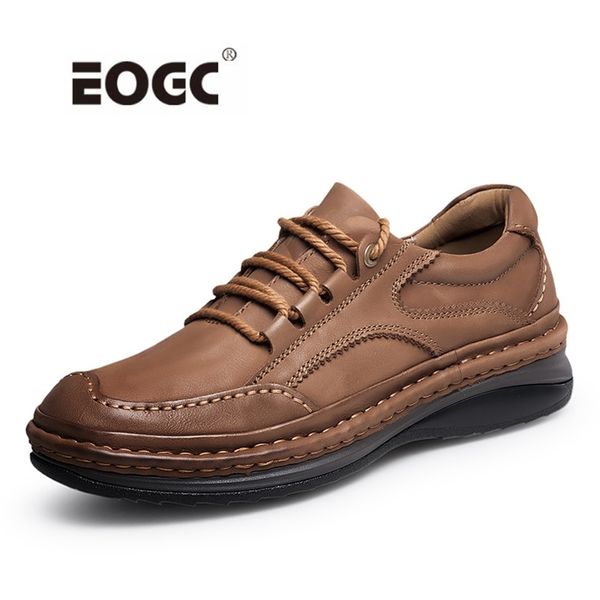 

natural leather men boots retro style waterproof men shoes platform wear-resisting rubber ankle working boots shoes 201019, Black;brown