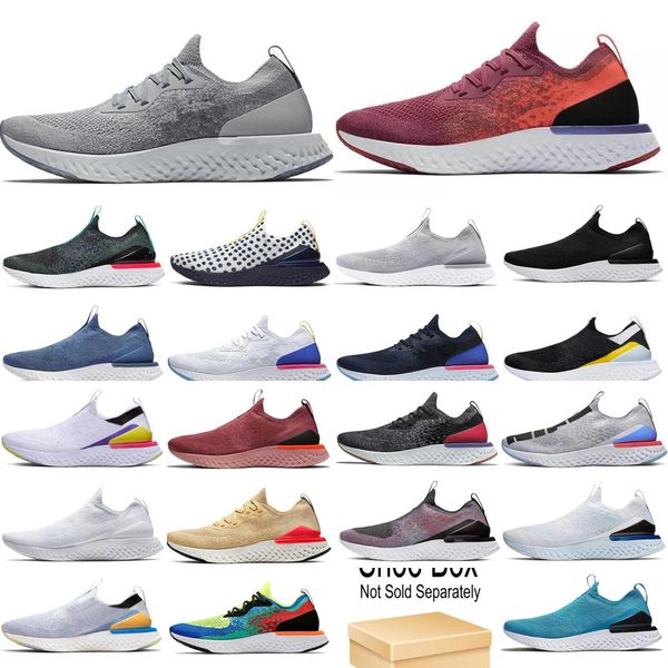 

2022 epic react fly knit v1 v2 casual shoes womens mens trainers club gold triple black white slip on lacesless loafers sports sneakers