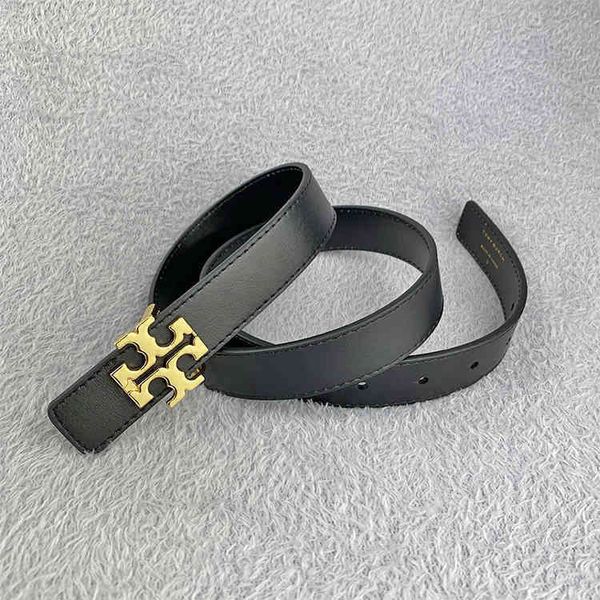 

leather belt burbrerys men's belts tb gold cross buckle head layer cowhide belt 25mm narrow thin belt two-color two-sided available fas, Black;brown