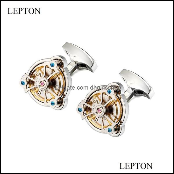 

cuff links movement tourbillon cufflinks for mens wedding groom lepton mechanical watch steampunk gear relojes gemelos y1 dhgirlsshop dhnzf, Silver