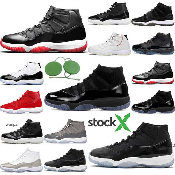 

11s cool gery 11 men basketball shoes white bred concord 45 legend blue 25th anniversary citrus closing cap and gown platinum tint designerj, Black