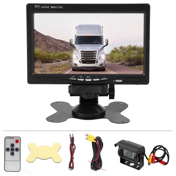 

ir led rearview reversing parking camera kit 7inch monitor for car truck bus