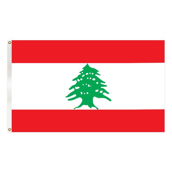 

lebanon flag country national banner 90x150 cm polyester hanging banner for indoor outdoor decoration