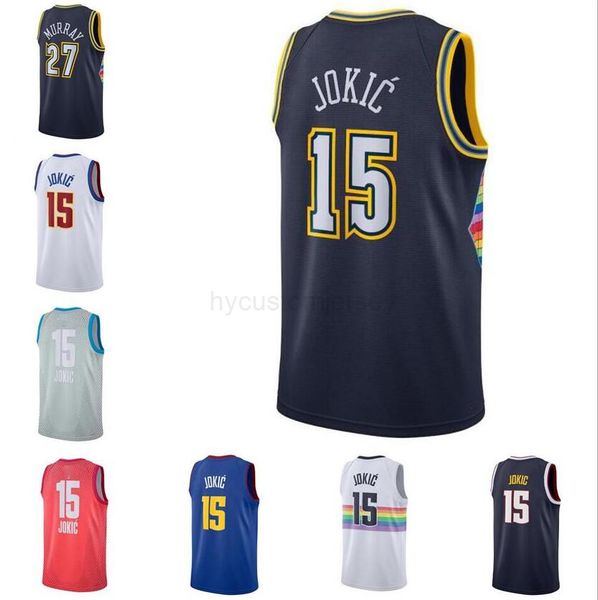 

basketball jerseys 15 jokic jersey 2021-22 city jersey men youth s, Black