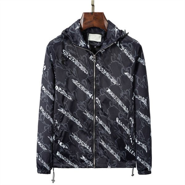 

fashion mens designer jacket cap striped slim windbreaker sportswear outerwear wind casual plus size baseball zipper hoodies jackets coats m, Black;brown