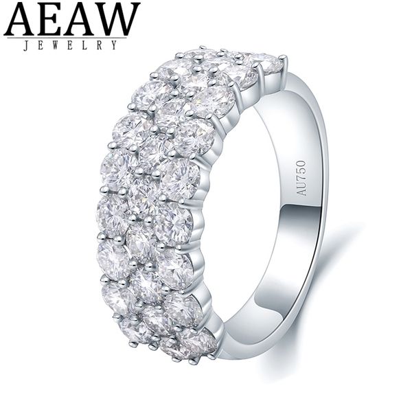 

aeaw luxury center 2.8ctw df color vvs engagement band for men solid white gold plated s925 ring or s925 silver ring 220818, Slivery;golden