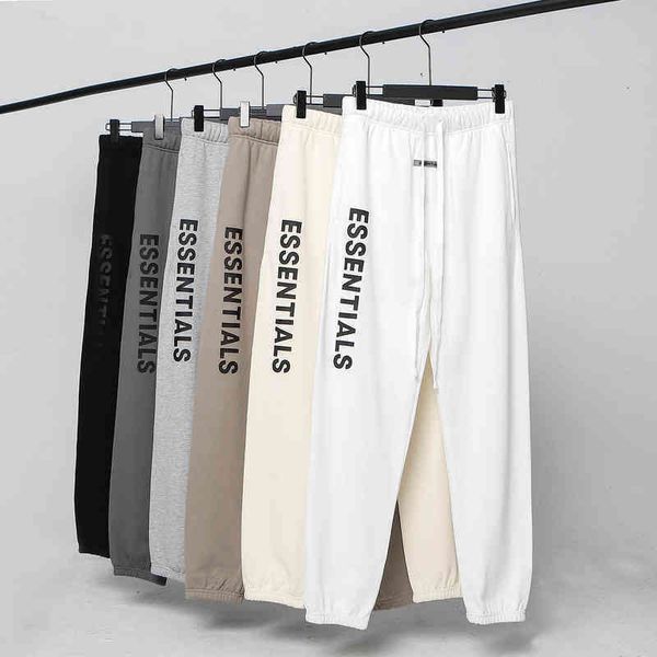 

fashion essentials designer pants fog multi thread brand leisure sports leggings men's and women's sanitary, Black