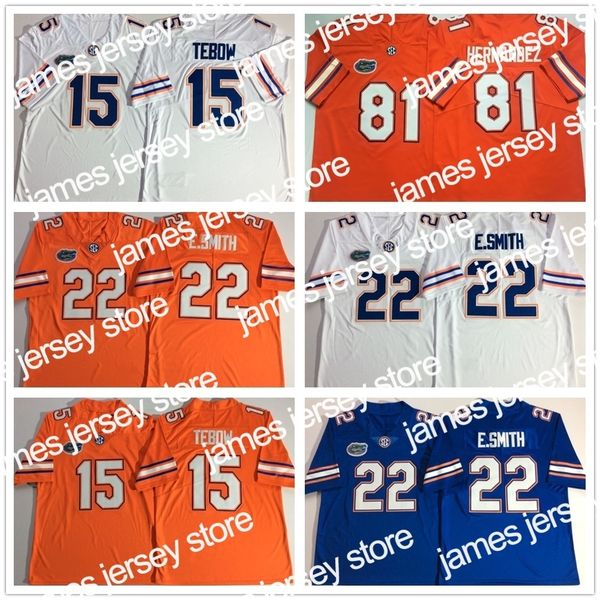 

22 james ncaa 15 tim tebow florida gators 81 aaron hernandez 22 emmitt smit college football stitched mens jerseys size s-3xl, Black;red