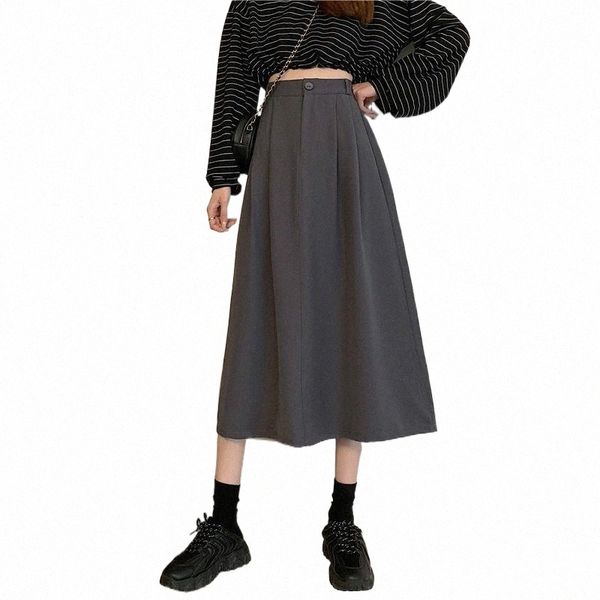 

wholesale 2021 spring summer autumn fashion casual women skirt woman female ol mid length long fy836 skirts 68hq#, Black