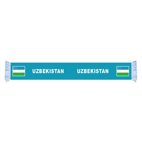 

uzbekistan flag scarf factory supply good price polyester satin scarf