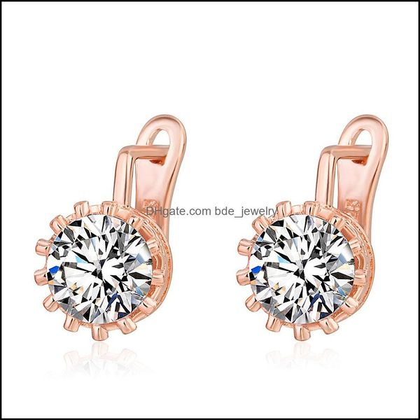 

charm sier earring crown classic shiny zircon small stud earrings elegant gold inlaid jewelry gifts drop delivery 2021 bdejewelry dh4bu, Golden