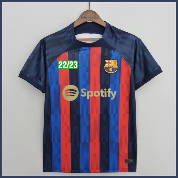 

barcelonaking jersey 22-23 home thailand soccer shirt, Black;yellow
