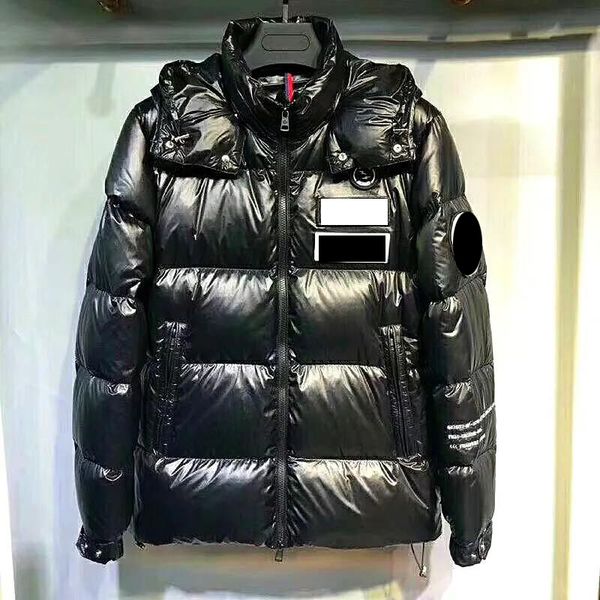 

designer mens down jacket france brand coat hooded outerwear waterproof women windbreaker thick clothing casual 2color, Black