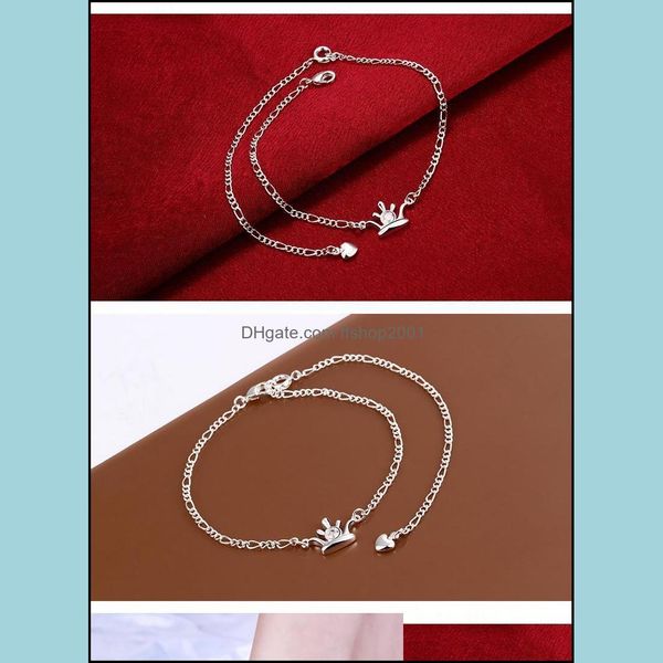 

anklets foot jewelry sier 925 hamsa women body leg bracelet sterling korean anklet drop delivery 2021 ffshop2001 dh9sn, Red;blue