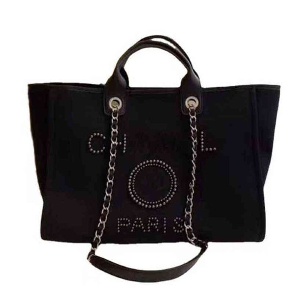 

fashion luxury women's handbags pearl evening bags brand ch canvas beach bag designers female large capacity shopping totes handbag big