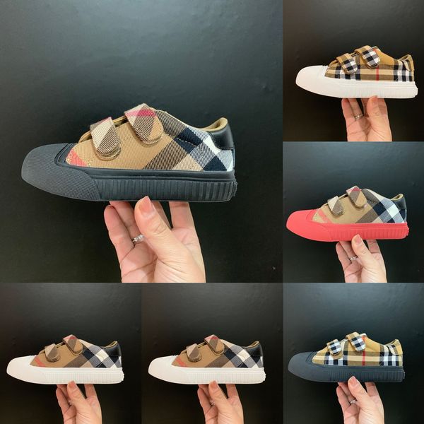 

babys kids sports sneaker casual boys girls shoes sneakers designer plaid grid toddler shoes imported classic canvas shoe for children size
