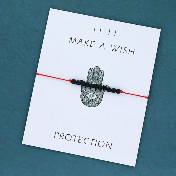 

1x protection wish strands bracelet black onyx string red protect good luck jewelry women men friendship gifts