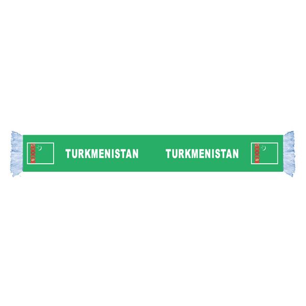 

turkmenistan flag scarf factory supply good price polyester satin scarf