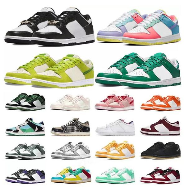 

2022 men running shoes sb dunks retro white black panda grey fog varsity green racer blue raspberry safari mix mens women trainers outdoor s
